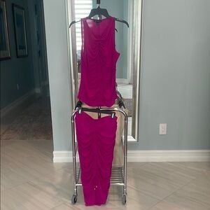 INC International Concepts Pink Ruched Skirt Set